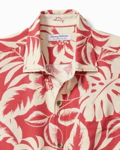 Tommy Bahama Veracruz Cay Lindavista Leaves Short-Sleeve Shirt Dark Havana Clearance