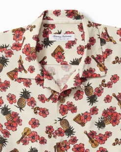 Tommy Bahama Veracruz Cay Ukelele Blooms Short-Sleeve Shirt Bleached Sand Online