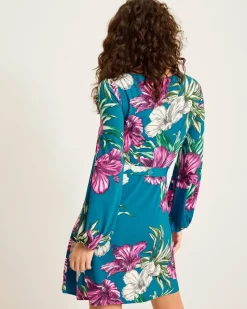 Tommy Bahama Villa Garden Long-Sleeve Short Dress Academy