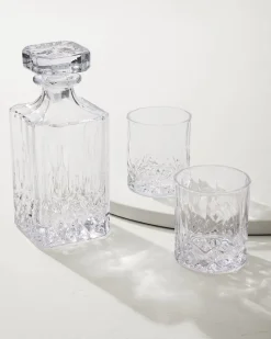 Tommy Bahama Viski® Admiral Decanter 3-Piece Set Clear Best