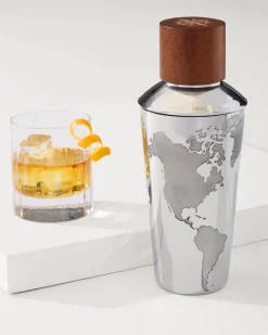 Tommy Bahama Viski® Globe 3-Piece Cocktail Shaker Silver Outlet