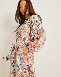 Tommy Bahama Vista Cove Long-Sleeve Midi Dress White Sand