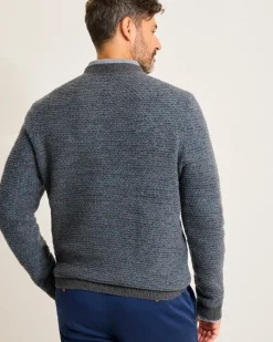 Tommy Bahama Walden Winter Crew Sweater Galaxy Blue New