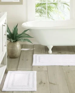 Tommy Bahama White Isla Bath Rug Set of 2 Coconut Outlet