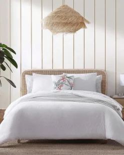 Tommy Bahama Wicker Woven 3-Piece King Comforter Set White Outlet