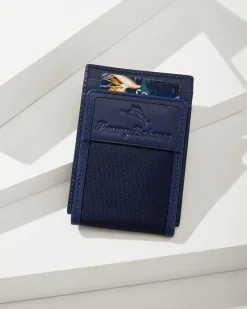 Tommy Bahama Wide Magnetic Wallet Navy Sale