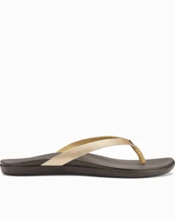 Tommy Bahama Women's OluKai® Ho'ōpio Leather Sandals Bubbly Best