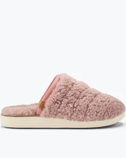Tommy Bahama Women's OluKai® Pūpū Mua Fuzzy Slippers Pink Sea Salt