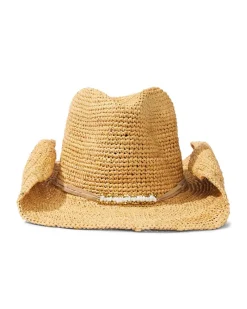 Tommy Bahama Zahara Raffia Cowboy Hat Natural/Gold New